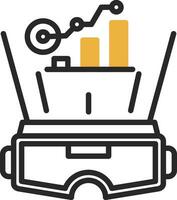 VR Data Visualization Vector Icon Design