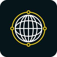 Virtual World Globe Vector Icon Design