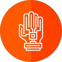 Haptic Feedback Glove Vector Icon Design