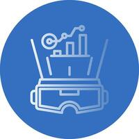 VR Data Visualization Vector Icon Design