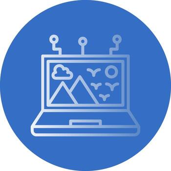 impulsado por ia aventuras vector icono diseño