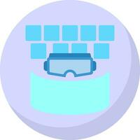 VR Cinema Screen Vector Icon Design