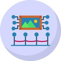 AI-Curated Art Galleries Vector Icon Design