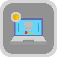 Virtual Cooking Lessons Vector Icon Design