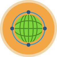 Virtual World Globe Vector Icon Design