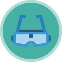 Augmented Reality Glasses Vector Icon Design