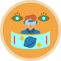 VR Astronomy Tour Vector Icon Design