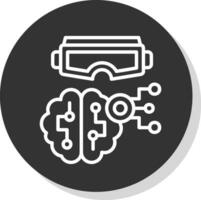 controlado mentalmente vr vector icono diseño