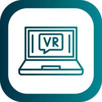 VR Chat Bubble Vector Icon Design