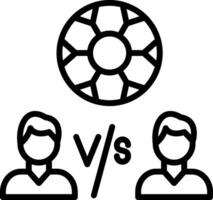 Player Versus Player Vector Icon Design