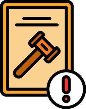 Litigation Risks Vector Icon Design
