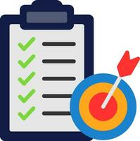 Goal Setting Vector Icon Design