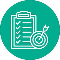 Goal Setting Vector Icon Design