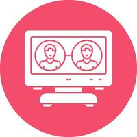 Virtual Team Management Vector Icon Design