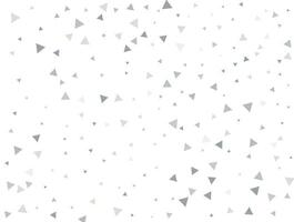 Christmas Light silver Triangular glitter confetti background. White festive texture vector