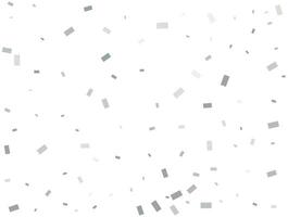 Light silver Rectangular glitter confetti background. White festive texture. vector