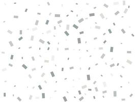 Light silver Rectangular glitter confetti background. White festive texture. vector