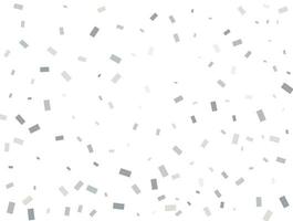 Light silver Rectangular glitter confetti background. White festive texture. vector