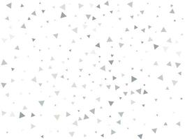 Christmas Light silver Triangular glitter confetti background. White festive texture vector