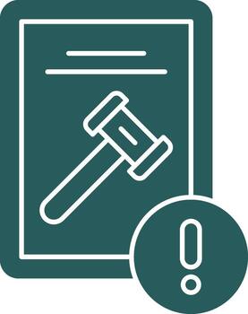 Litigation Risks Vector Icon Design