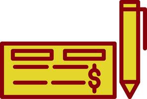 Cheque Vector Icon Design