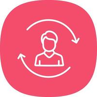 Customer Churn Vector Icon Design