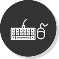 Keyboard And Mouse Vector Icon Design