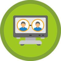 Virtual Team Management Vector Icon Design