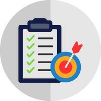 Goal Setting Vector Icon Design