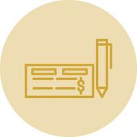 Cheque Vector Icon Design