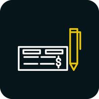 Cheque Vector Icon Design