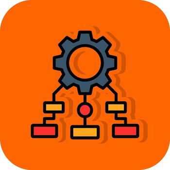 Process Mapping Vector Icon Design