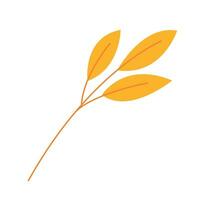 Flat autumn branch with leaves vector clipart