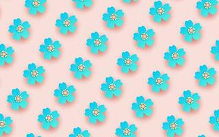 illustration of flower pattern background. Creative design paper cut and craft for card,banner, poster, promotion, web.Tropical floral with pastel minimal color sweet. decorative.vector.texture.EPS10 vector