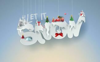 Scenery Merry Christmas and New Year on holidays background with vector