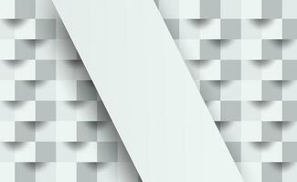 Abstract white geometric shape from gray cubes.Brick wall squares texture.Scene for your text background.Creative design Seamless minimal modern pattern wallpaper Vector .Illustration.EPS10