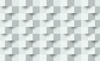 3D Abstract white geometric shape from gray cubes.Brick wall squares texture.Panoramic Solid Surface background.Creative design Seamless minimal modern pattern wallpaper Vector.Illustration vector