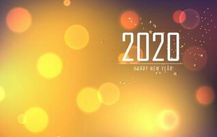 Happy new year 2020 Abstract Bokeh background.Graphic colorful light template.Design effect blur bright beautiful.Scene space your text.Minimal simple decoration wallpaper.vector illustration EPS10 vector