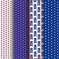4th of July greeting card with paper art and cut style background in United States national flag set. Happy Independence Day. vector template and banner. American Patriotic National Holiday vector