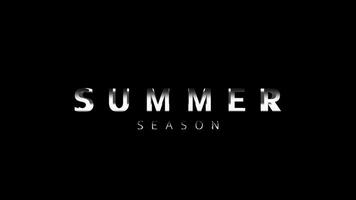 Cinematic Summer season title Video Template. Animation text of dynamic zoom camera advertisement.Version Movie with banner and motion graphic on black background.summer holiday screen illustration photo