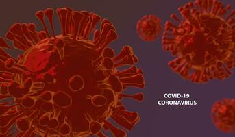 3d rendering of Coronavirus 2019-nCov. coronavirus resposible for asian flu outbreak concept background.influenza as dangerous most in the world as a pandemic. virus close up focus.illustration. photo