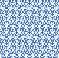 sin costura resumen azul ola modelo japonés tradicion estilo. tela textura retro decorativo fondo de pantalla. chino tradicional oriental ornamento fondo, azul nubes modelo sin costura ilustración vector