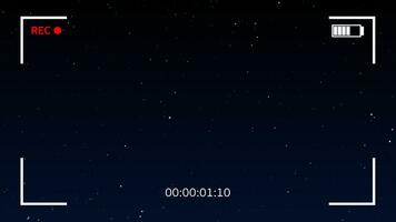 shinny stars animation on sky background. Graphic overlay effect with galaxy sky twinkling light in the space with slow zoom of camera angel video recording camera screen Square Frame Easy simple photo