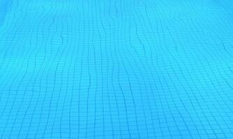 3d rendering of pool or ocean water caustic texture background. Pool water swimming pool with shiny rays. Clear with shining seamless caustic texture photo