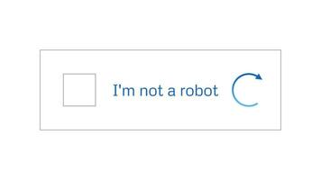 modelo para entrando captcha soy no un robot vector