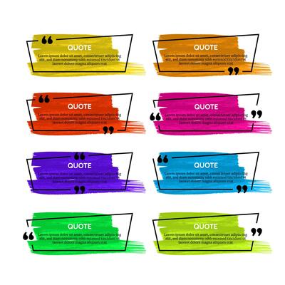 Set of quote box frames