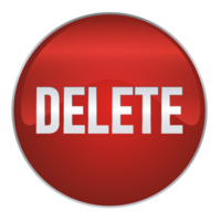 Delete Button on a Transparent Background png