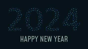 New Year's background with numbers 2024 made of snowflakes vector