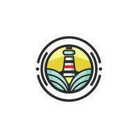 modern lighthouse logo vector