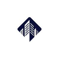 logotipo de edificio moderno vector